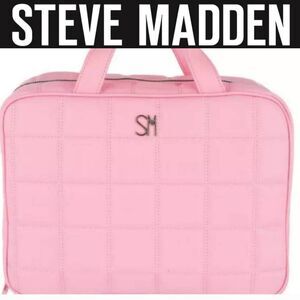 Steve Madden Pink Quilted Weekender Cosmetic Case